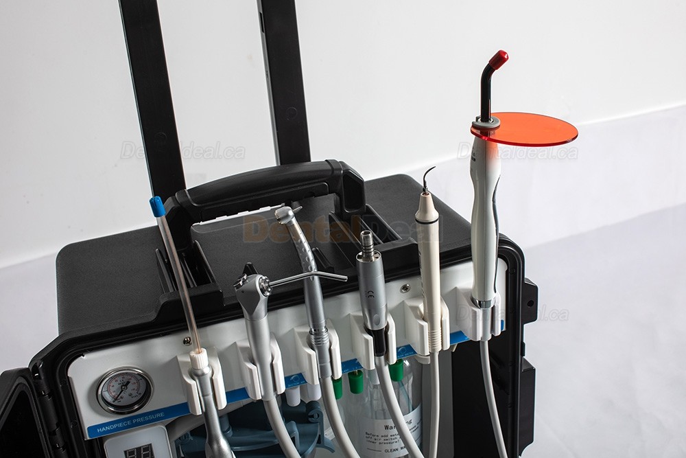 Greeloy&reg; GU-P208 Portable Dental Unit + Electric Dental Motor + Curing Light + Scaler Handpiece